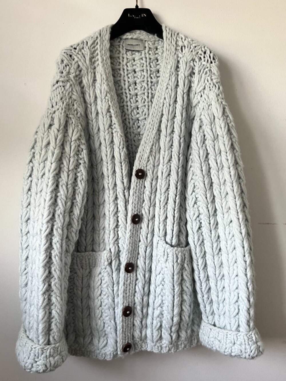 Rachel Comey Palo Alpaca Cardigan in LITEBLUE, VERY Oversized Small/Medium